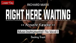 Right Here Waiting (Acoustic Karaoke) Lower Key