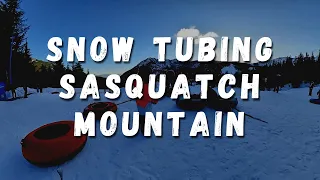 The End Makes it all Worth It! Snow Tubing at Sasquatch Mountain Resort