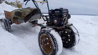 Сделал свой Мотоблок из мотокультиватора Крот и металлолома. + Покатушки.