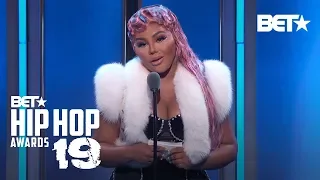 Lil Kim Thanks Family & Biggie As She Accepts 'I Am Hip Hop' Award! | Hip Hop Awards 2019