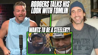 Aaron Rodgers Tells Pat McAfee About THAT Moment With Mike Tomlin | Pat McAfee Reacts