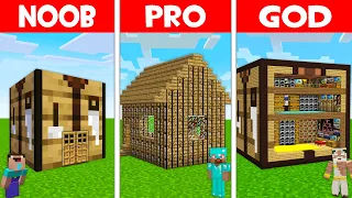 NOOB FOUND CRAFTING TABLE BASE! HOUSE INSIDE CRAFTING TABLE in Minecraft NOOB vs PRO (Animation)