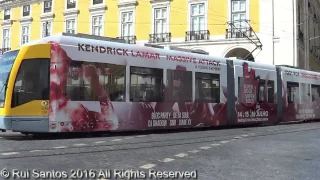 CCFL "Carris" Articulated Tram Siemens Duewag ITB1616 508 Super Bock Super Rock advertising