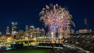 Fireworks in Pittsburgh, PA At PNC Park (Pirates MLB game) 04/08/2023