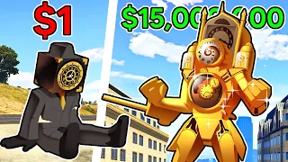 $1 VS $15,000,000 CLOCKMAN In GTA 5!