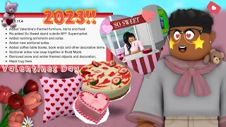 BLOXBURG VALENTINES UPDATE 2023! *Recliners, New foods, Statues & MORE!*