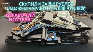Купил заведомо нерабочий ноутбук за 2500 рублей на Авито для перепродажи. Заработок?