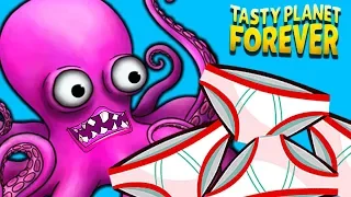 Безумный ОСЬМИНОГ СЪЕЛ все ТРУСЕЛЯ в ОКЕАНЕ! Съедобная Планета Tasty Planet Forever от Cool GAMES