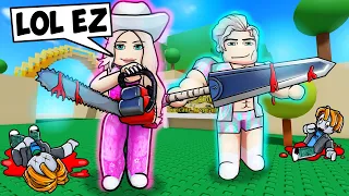 We became BARBIE and KEN to TROLL PLAYERS in ROBLOX Combat Warriors..