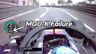 How did Ricciardo fight through MGU-K failure in Monaco
