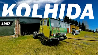 Old Soviet Truck START & DRIVE - KOLHIDA KAZ 608V (1987)