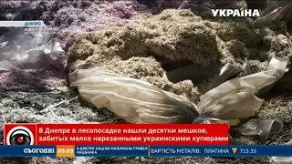 Поблизу Дніпра знайшли мішки з мільйонами гривень