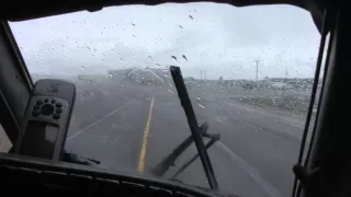 An-24 cockpit.Crosswind landing in Krasnoyarsk.RW29