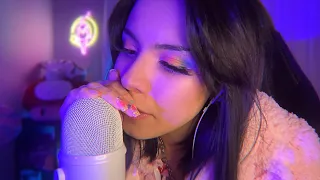 ASMR Extremely Up Close Whispers + Triggers, Covering & Uncovering the mic, Soft Spoken Rambles 🌷