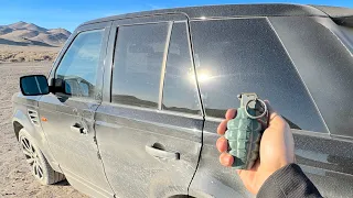 can you break a car window with a Real Grenade?