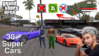 HOW TO ADD SUPER CARS IN GTA SAN WITHOUT ANY TOOL | 30+ Supercars by GamerzLuck | GTA SA LUXURY CARS