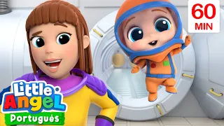 Uma Aventura no espaço Joãozinho 🚀  | Little Angel | Moonbug Kids | Músicas Infantis em Português