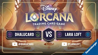 Disney Lorcana - Dhalucard vs. Lara: Lachen, Lieder, Legenden | Smaragd-Amethyst vs. Amethyst-Saphir