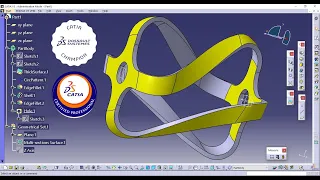 How to create a mechanical part using CATIA Part Design 124 Twisted frame box