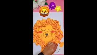 How to make a cute paper lion #youtubeshorts #shorts #creative