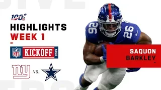 Saquon Barkley Highlights vs. Cowboys | NFL 2019