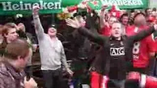 United Fans Singing in Moscow