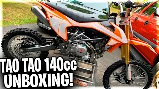 UNBOXING My New Tao Tao DBX1 140cc Dirt Bike/Pit Bike! | How To Put Together Tao Tao 140cc Pit Bike