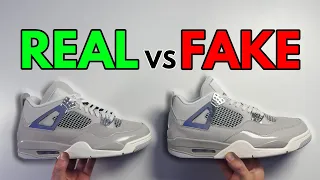 REAL VS FAKE! NIKE AIR JORDAN 4 FROZEN MOMENTS SNEAKER COMPARISON!