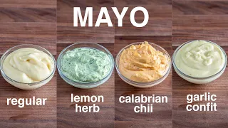 easy HOMEMADE MAYO 4 ways