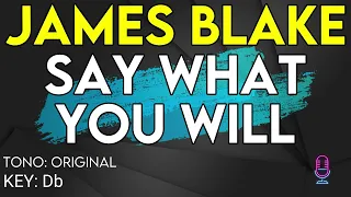 James Blake - Say What You Will - Karaoke Instrumental