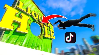 Recreating VIRAL GTA 5 STUNTS On TikTok! #39