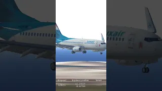 luxair b737 700 landing