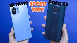 mi 11lite vs Poco x3 nfc speed test || هل في فرق في الاداء؟