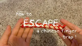 how to escape a chinese finger trap 🗝 | aefilm