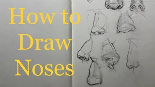 How I Draw Noses from Different Angles 👃 (basic structure)