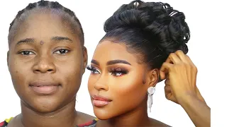 ⬆️ BRIDE👆VIRAL video 💣BOMB🔥 😱MUST WATCH 😳 BRIDAL MAKEUP AND HAIR TRANSFORMATION ❤️WOC