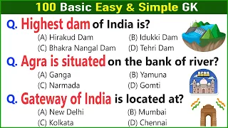 100 Basic Easy & Simple GK questions and Answers for all ages In English | India Simple GK Quiz