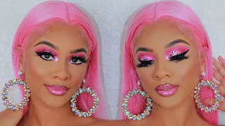 Pink Barbie Glitter Makeup Tutorial feat. Breannllewellyn