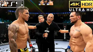 UFC 4 (PS5) 4K HDR Gameplay | Charles do Bronx x Michael Chandler