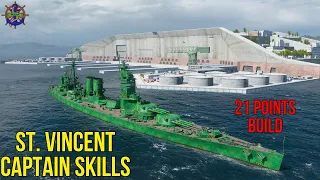 ✅CAPTAIN SKILLS❗❗ST.VINCENT Tier X Build 2022 british battleships, World of warships