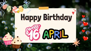 16th April Happy birthday wishes, Special New Birthday Status 16