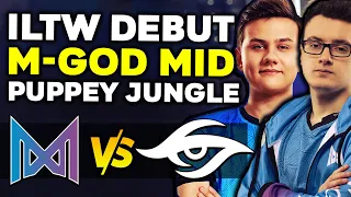 iLTW in NIGMA - FIRST Official Match vs SECRET - Miracle- back to mid, Puppey New Jungle Strat