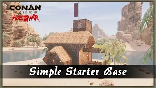HOW TO BUILD A SIMPLE STARTER BASE [SPEED BUILD] - CONAN EXILES