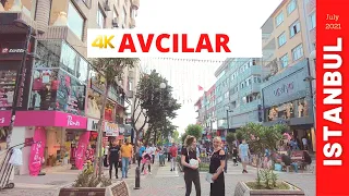 Avcılar [4K]🇹🇷 Istanbul Walk: , Very busy Marmara St.🚶‍♀️👮🏻‍♀️/🍗, July 04, 2021