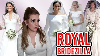 ROYAL WEDDING GOWNS #royalwedding #meghanmarkle #princesscatherine #royalbride #weddingday #drama