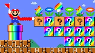 RAINBOW Challenge: Super Mario Bros. but RAINBOW Question Blocks Are Random | 2TB STORY GAME