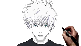 How To Draw Gojo (Nah, I'd Win) | Step By Step | Jujutsu Kaisen