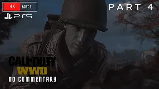 CALL OF DUTY WW2 PART 4  PS5 - No Commentary Full Walkthrough!"