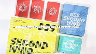 unboxing seventeen bss "second wind" albums ✮ standard, kihno, weverse, special versions !