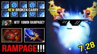 WTF 18MIN RAMPAGE!! New Broken Carry IO 100% Made All 5 Enemy Give Up with 22Kills Godlike DotA 2